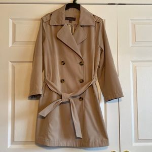 Tan trench coat